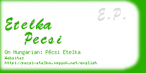 etelka pecsi business card