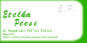 etelka pecsi business card